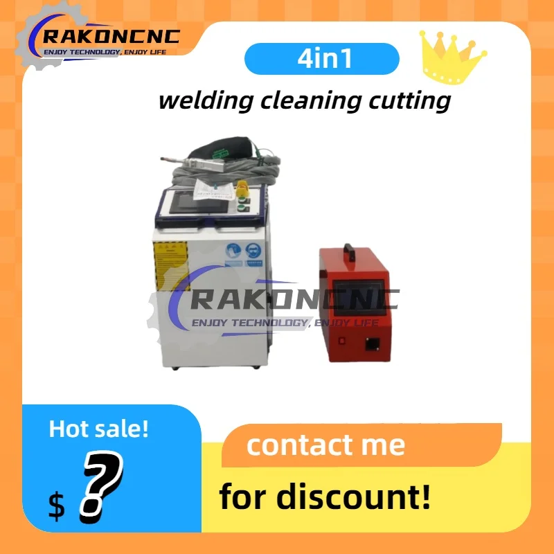 1.5kw Lazer Welding Machine 4-in-1 Fiber Laser Cleaner 2000w Cutting Tools with S&A/Hanli Water Chiller for Metal Working SUP