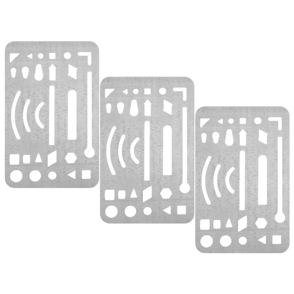 3 قطعة الفولاذ المقاوم للصدأ محو درع الحرفية رسم صياغة أداة المحمولة لا بقايا دقيق محو درع أدوات الهندسة