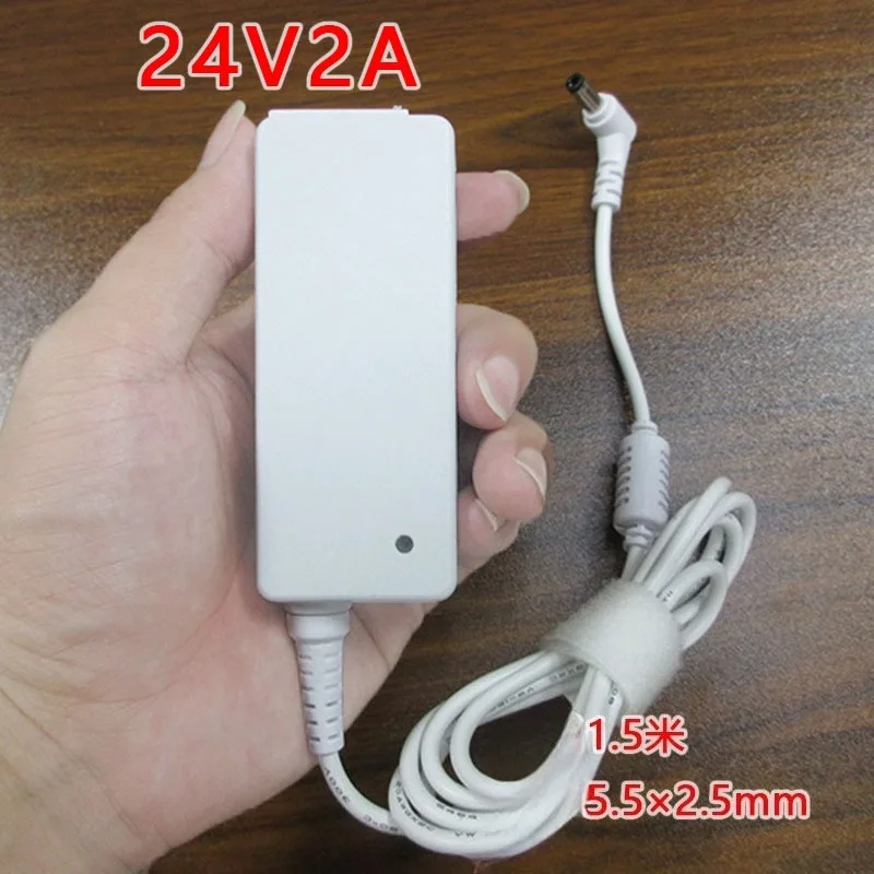 

White 24V2A Power Adapter Is Suitable for LED Water Purifier Beauty Instrument Electric Fan Power Cord Mini Small Volume