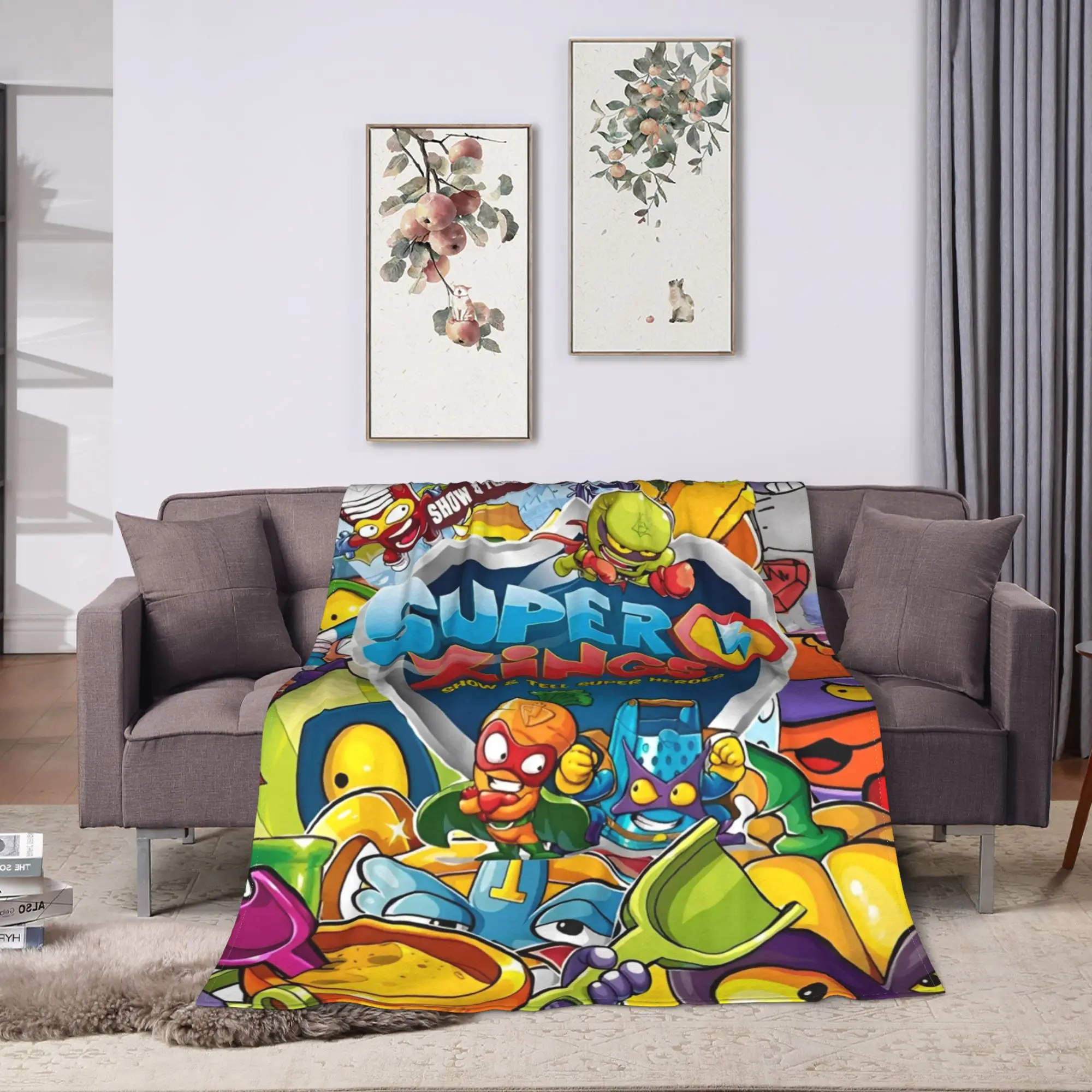 Super Zings Game  Soft Warm Blanket Superthing Travel Plush Throw Blanket Funny Home Decor Flannel Bedspread Sofa Bed Cover