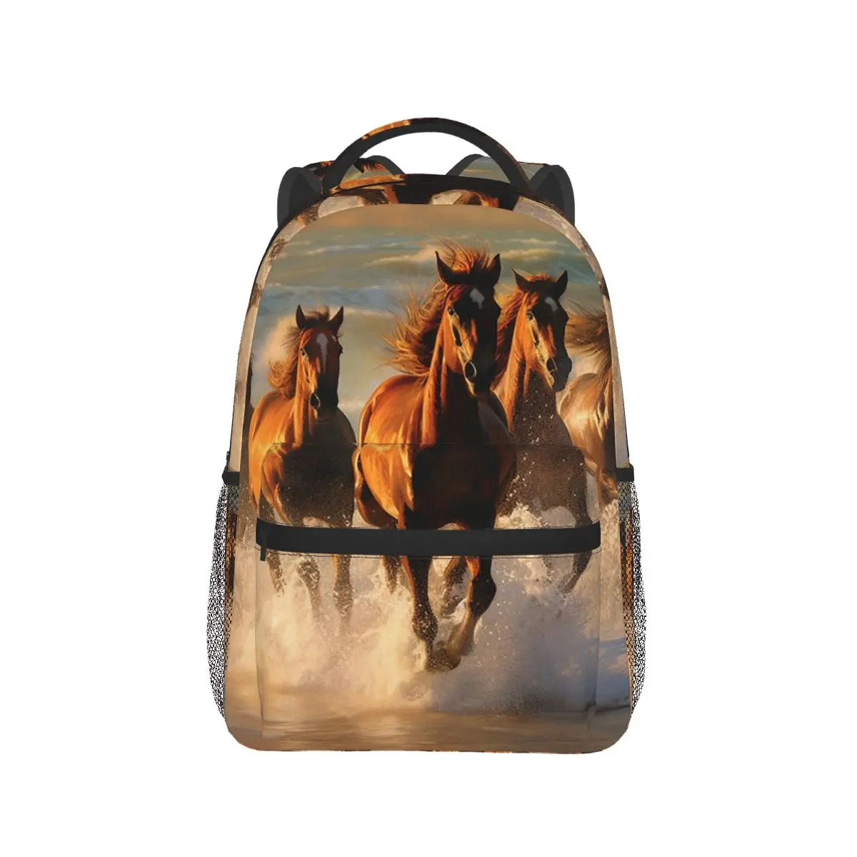 

Galloping Horse Pattern Backpack Hot Sale Daypack Large Capacity Kids BookBag School Bag Shoulder Bags for Men Women