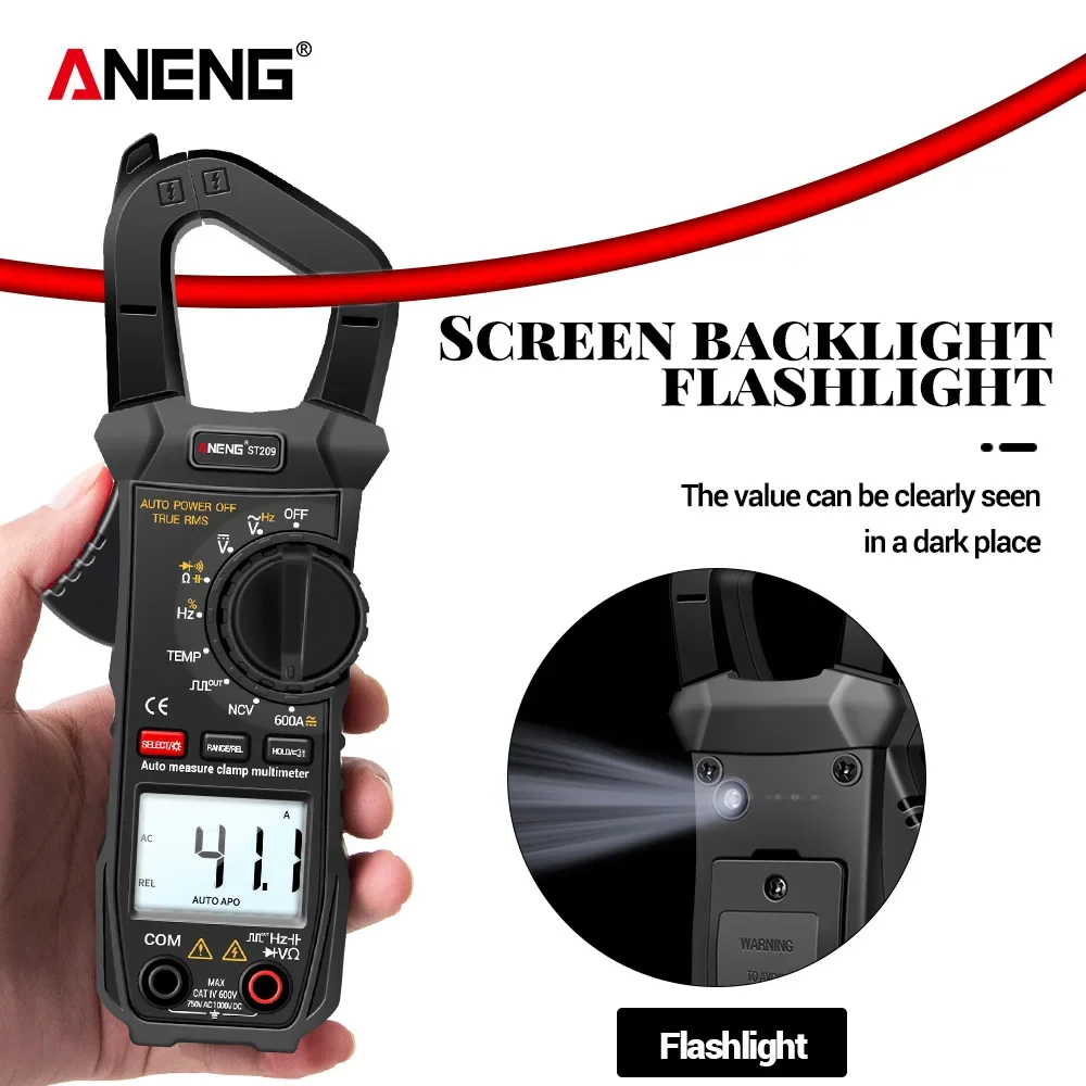 ANENG ST209 6000 Zählt True RMS Digital Professional Multimeter Clamp DC/AC Strom Clamp Tester Meter Voltmeter Auto Range
