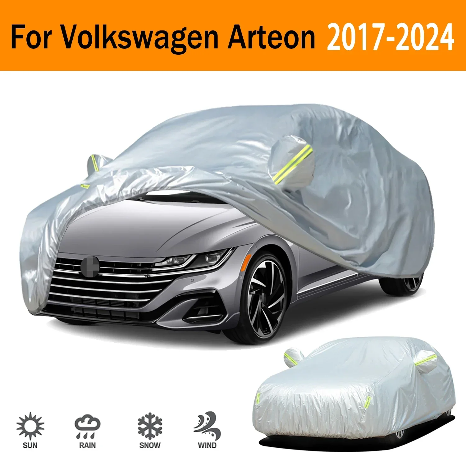 

190T Car Cover Protection Sunscreen Heat Insulation Resistant Scratch For Volkswagen Arteon 2017-2024 Car Exterior Accessories