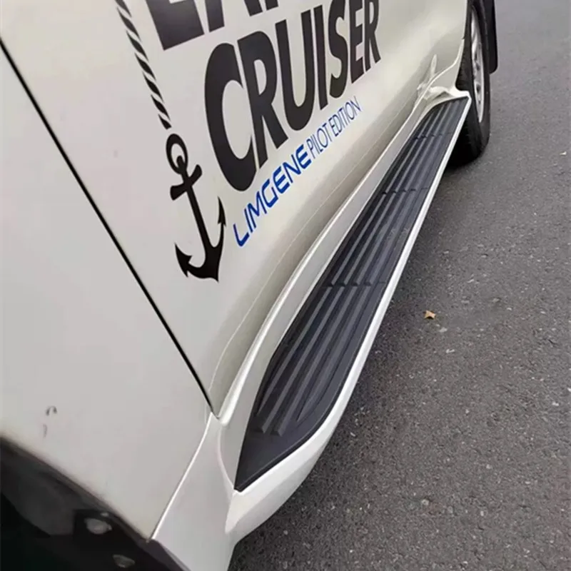 2008-2021 لسيارة Land Cruiser LC200 Factory Outlet جودة عالية أبيض أو أسود لوحة الجري مسند القدم حالة جديدة #4