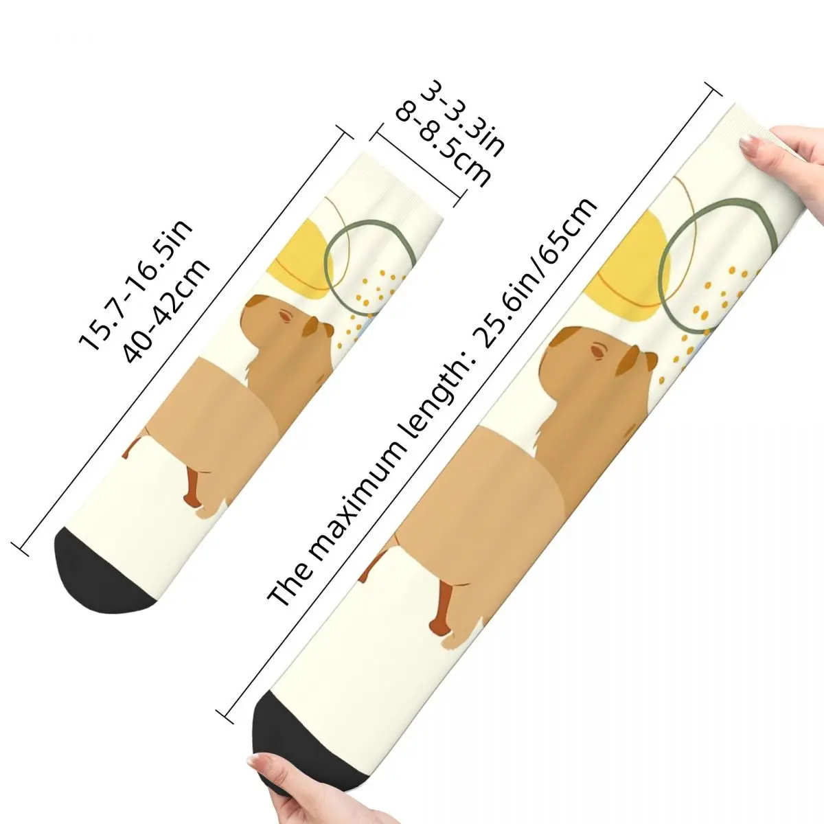 Capybara Abstract And Minimal Capybara Kawaii Socks School Cartoon Pattern Socks