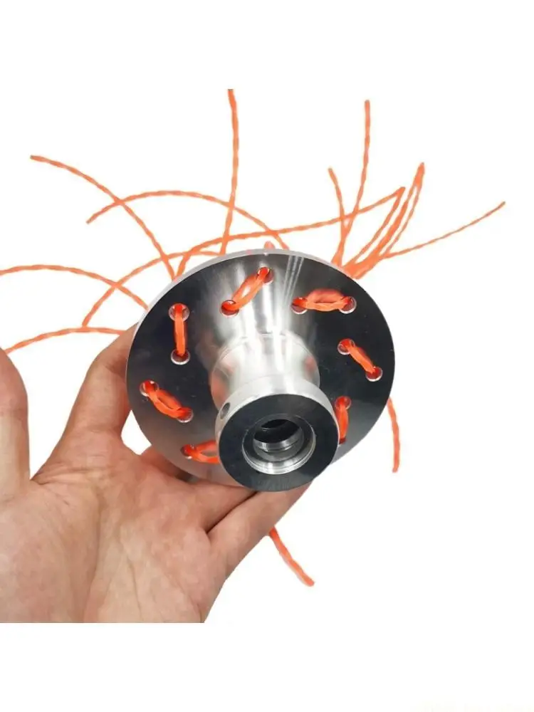 A2BE Multiple String Trimmer Head Garden Tool Lightweight Aluminum Fits 1 Inch Gearboxes Gas Electric Mowers 16 Hole Design