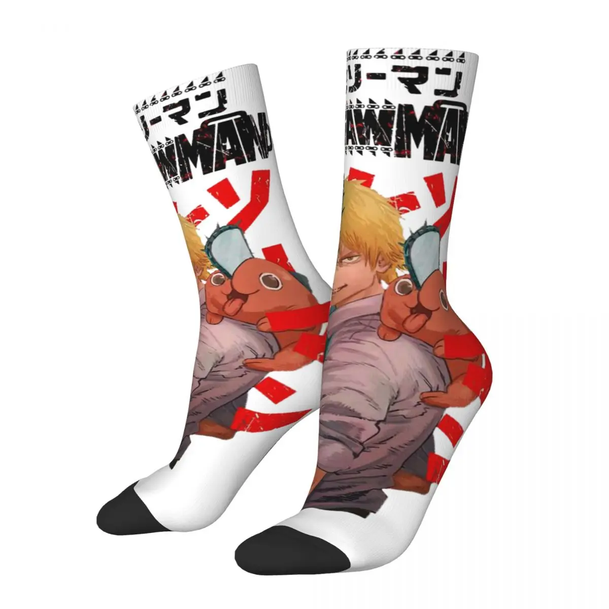 3D printing cosy Unisex Socks,Outdoor Anime Chainsaw Man Acid Interesting Four Seasons Socks