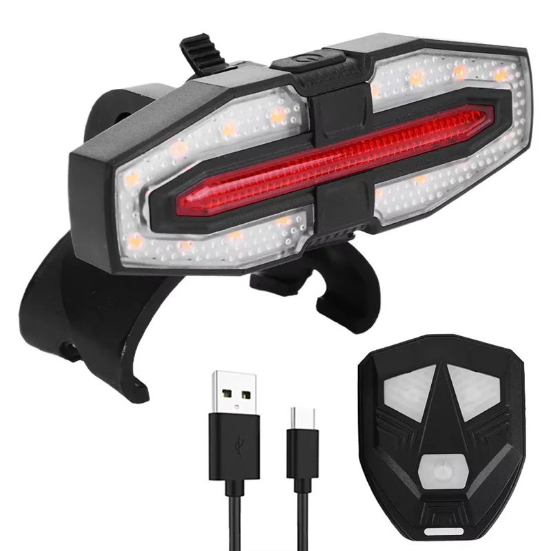 

BT-Electric Scooter LED Turning Signal Tail Light With Remote Control USB Rechargeable