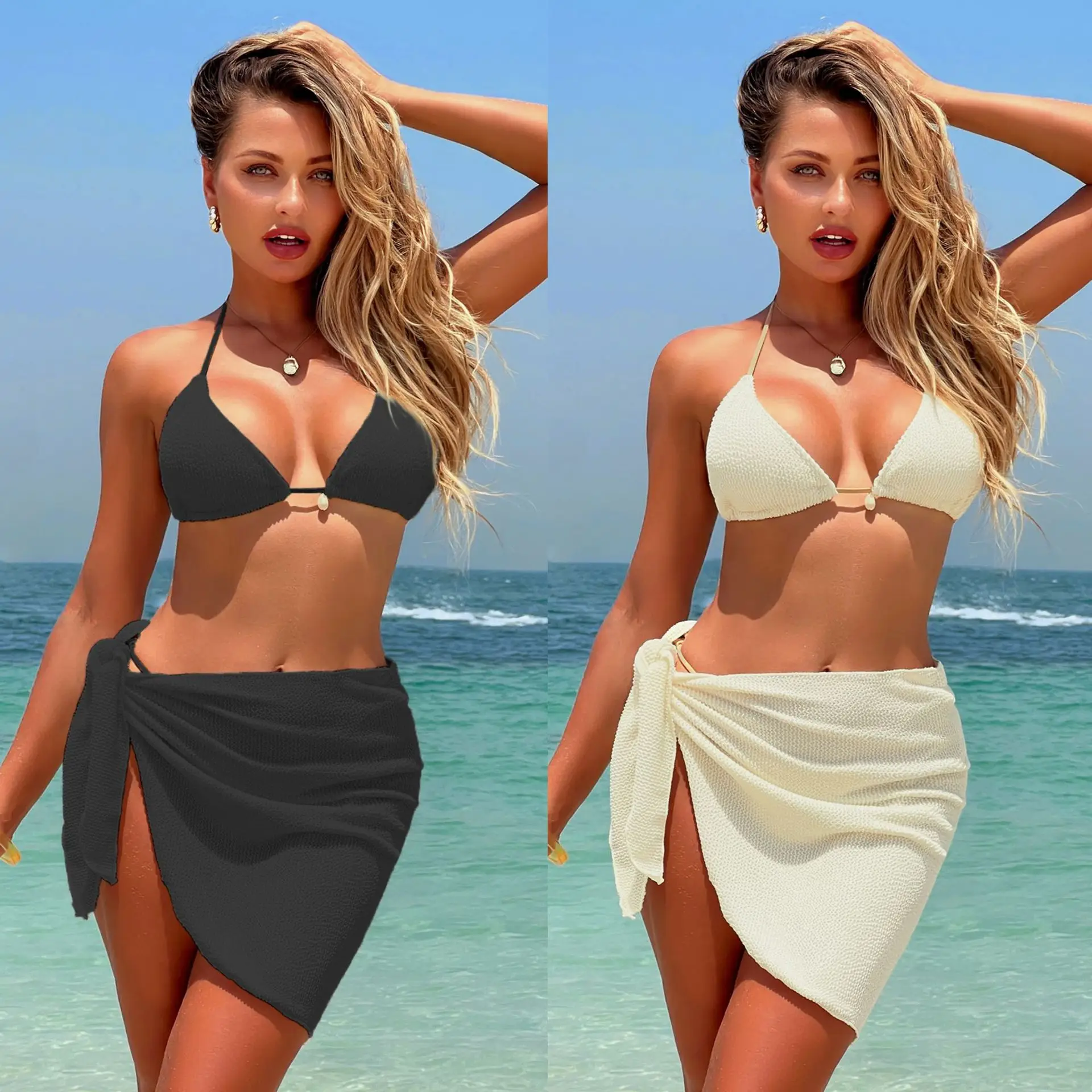 Swimwear Women Micro Bikini Split Three-piece Set Cross-border Sexy Slim and High-end Bikini Swimming