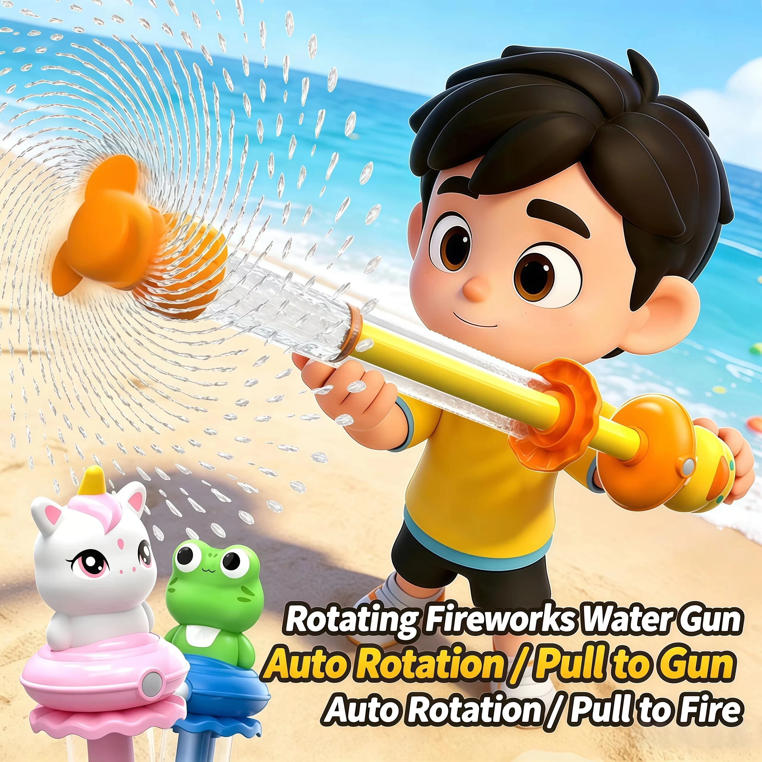 Children's Water Fights Games Water Gun Kid Summer Interactive Pull-Out Water Spray Toys Photography Atmosphere Props