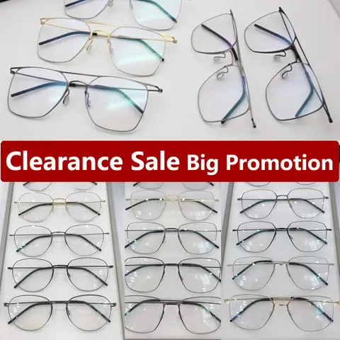 덴마크 티타늄 안경 프레임, 나사 없는 초경량 파일럿 안경, 라운드 스퀘어, 5502 05 06 07 09 12 안경 로트, 남녀공용