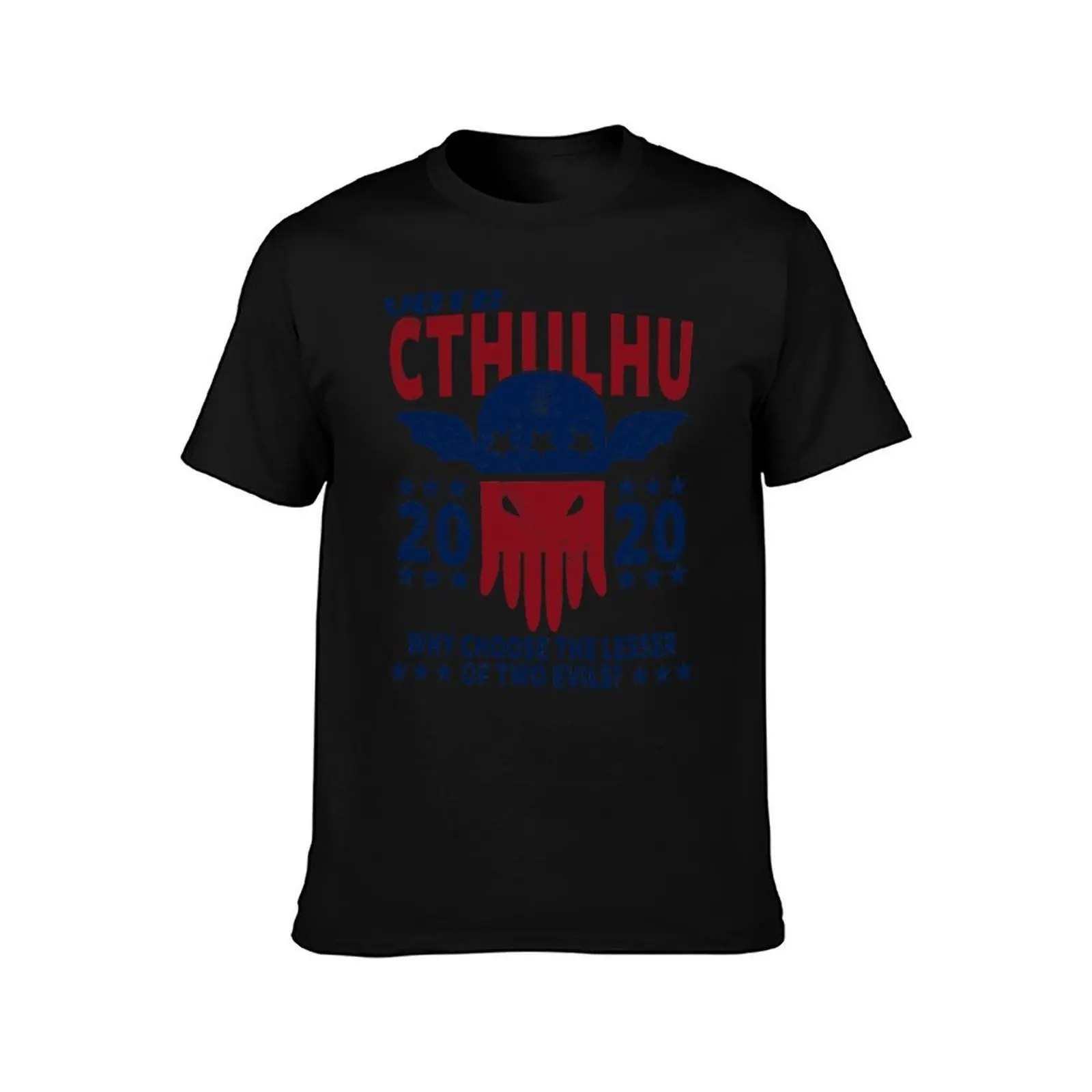 VOTE CTHULHU 2020 - CTHULHU AND LOVECRAFT T-Shirt Plus Size Basic Short Sleeve Top T-Shirt