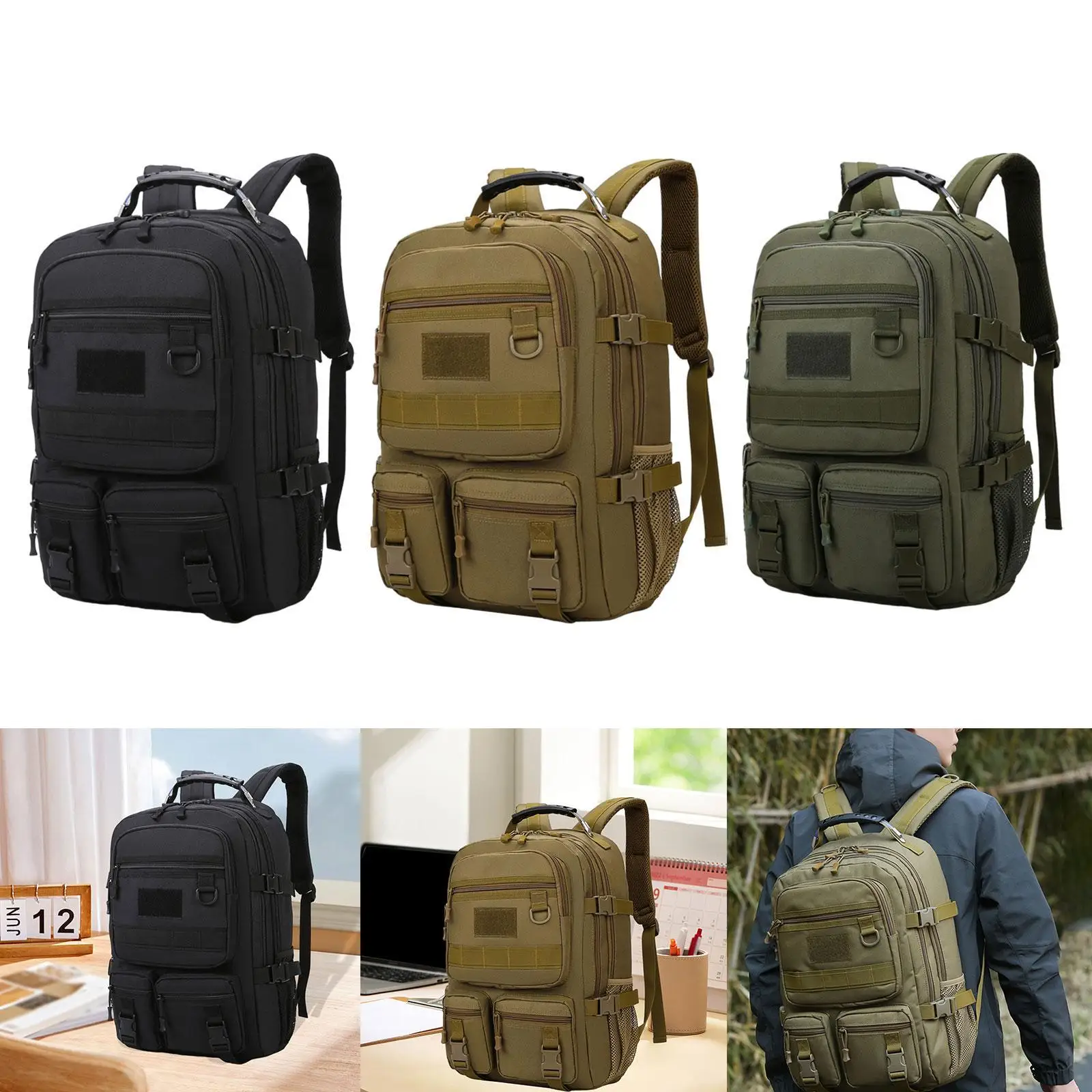 

Походный рюкзак, уличный рюкзак, многоцелевой большой сверхпрочный водонепроницаемый рюкзак для кемпинга для альпинизма, треккинга