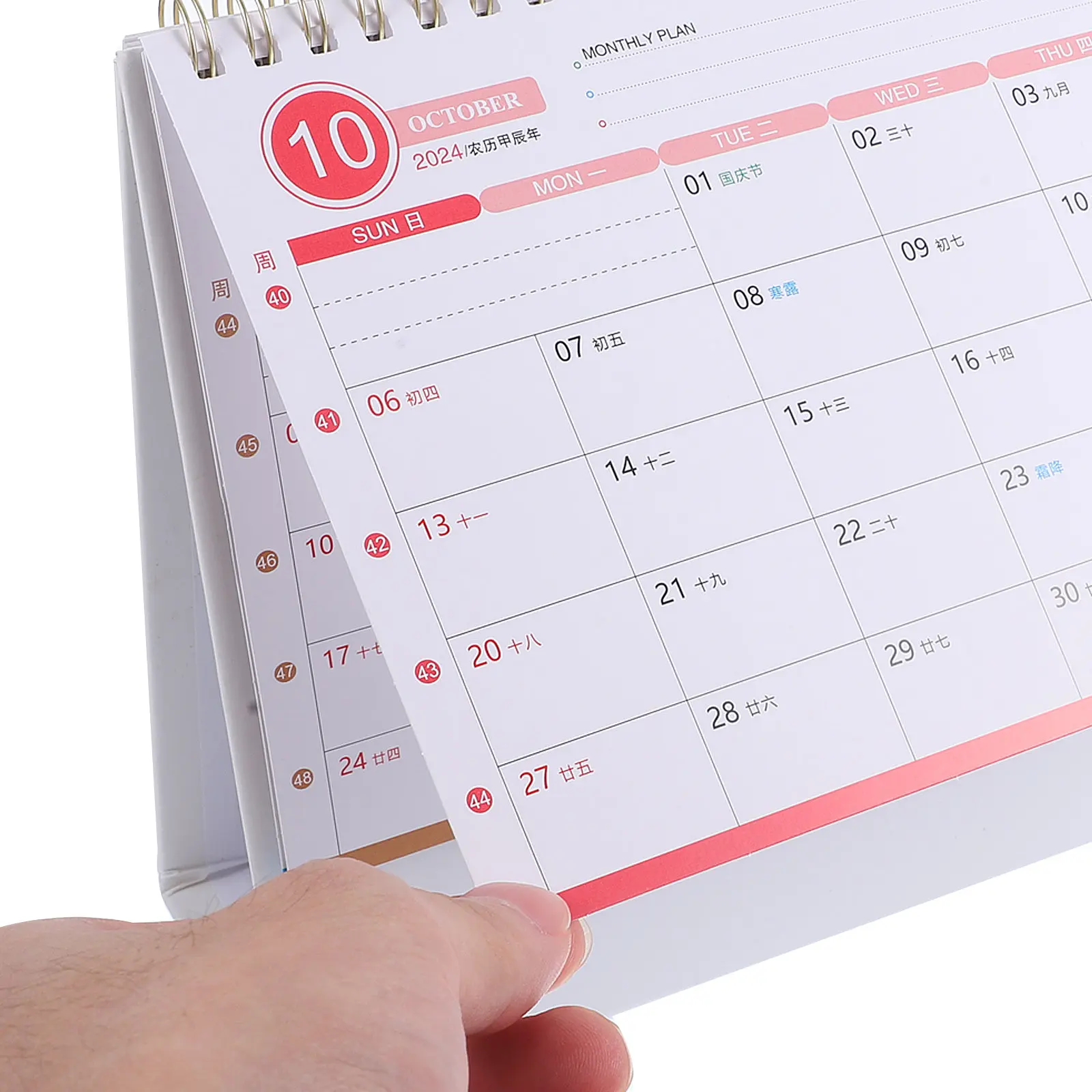 

Monthly Calendar Mini Desk Desktop Household Standing Tabletop Calendars Tent Planner