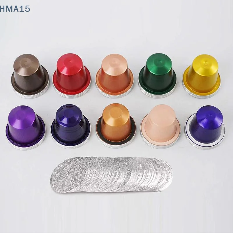 【YA】15ml 10Pcs Aluminum Foil Coffee Capsules Food Grade Airtight Seal Fresh Keeping for Home Coffee Shop Regular Use