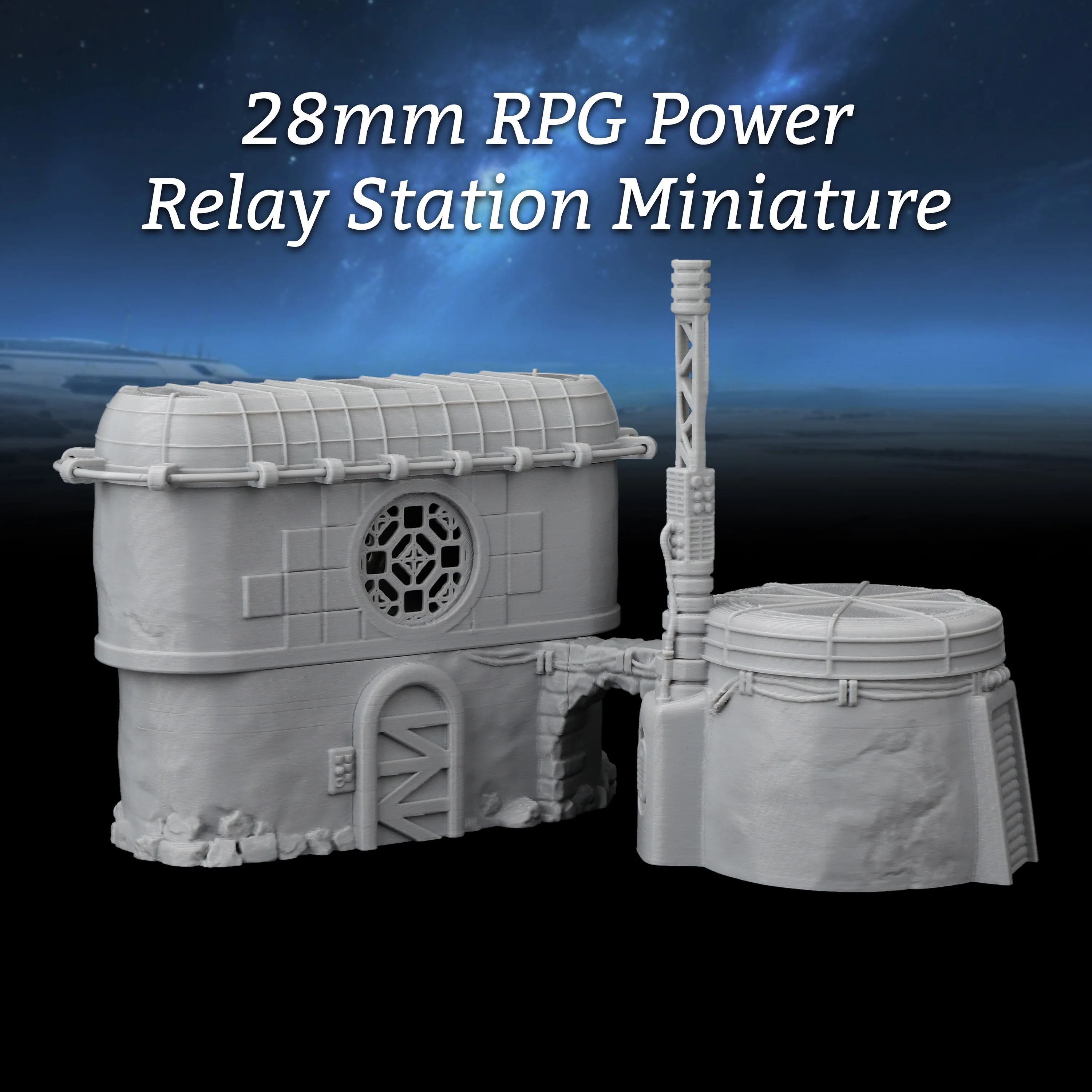 Station de relais TTRPG – Bâtiment de poste avancé de science-fiction pour les missions de RPG et les configurations de cartes de table futuristes