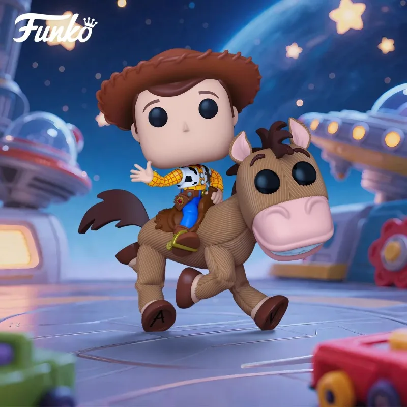 

Genuine Edition FUNKO POP《Toy Story's Woody and Bullseye》Anime Action Desktop Decoration Ornament Model Toys Collectible Model