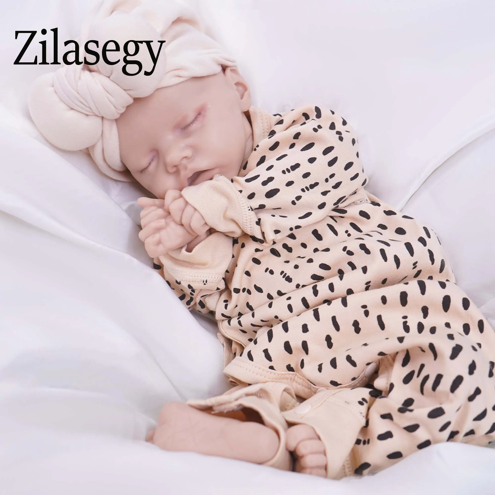 Zilasegy 17inch 2.6kg Full Body Silicone Reborn Baby Doll Realistic Girl Dolls Unpainted DIY Blank Baby Realistic Girl Baby Toy