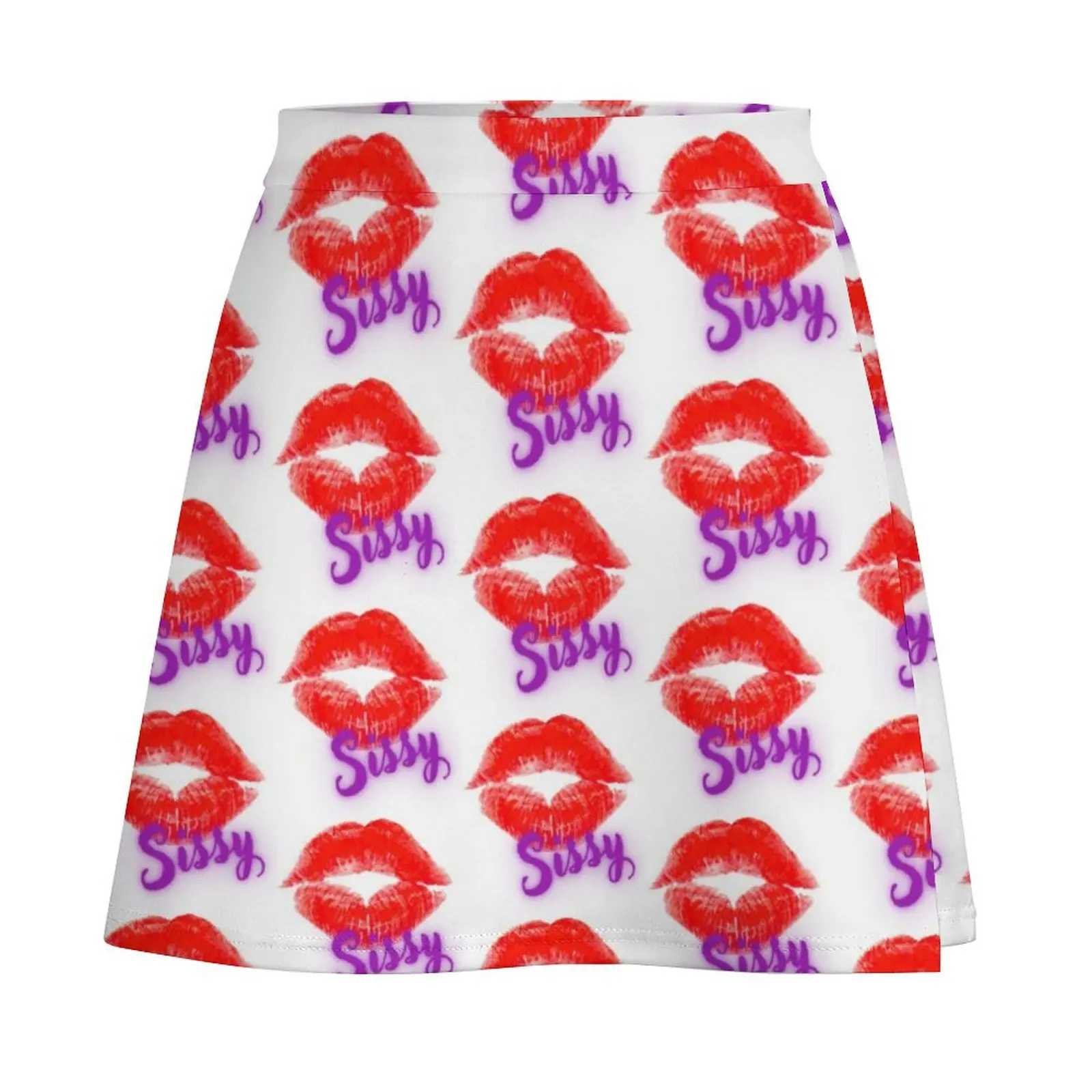 Red Lipstick Sissy Kiss Signature Mini Skirt new in external clothes women's golf wear summer japanese style