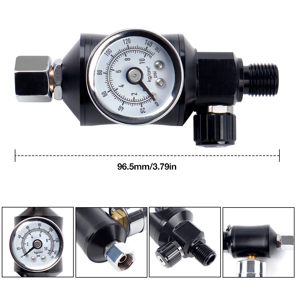 Spray Gun Air Pressure Regulator With Oil And Water Separator, G1/4 Standard Thread, Paint Spray Gun Regulator, General Air Tool