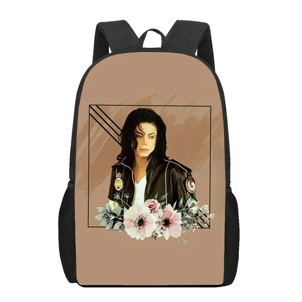 

Michael Jackson Kids School Bags 3D Printed Book Bag Men 16 Inch Backpack For Teen Boys Kindergarten Bagpack Children Mochila