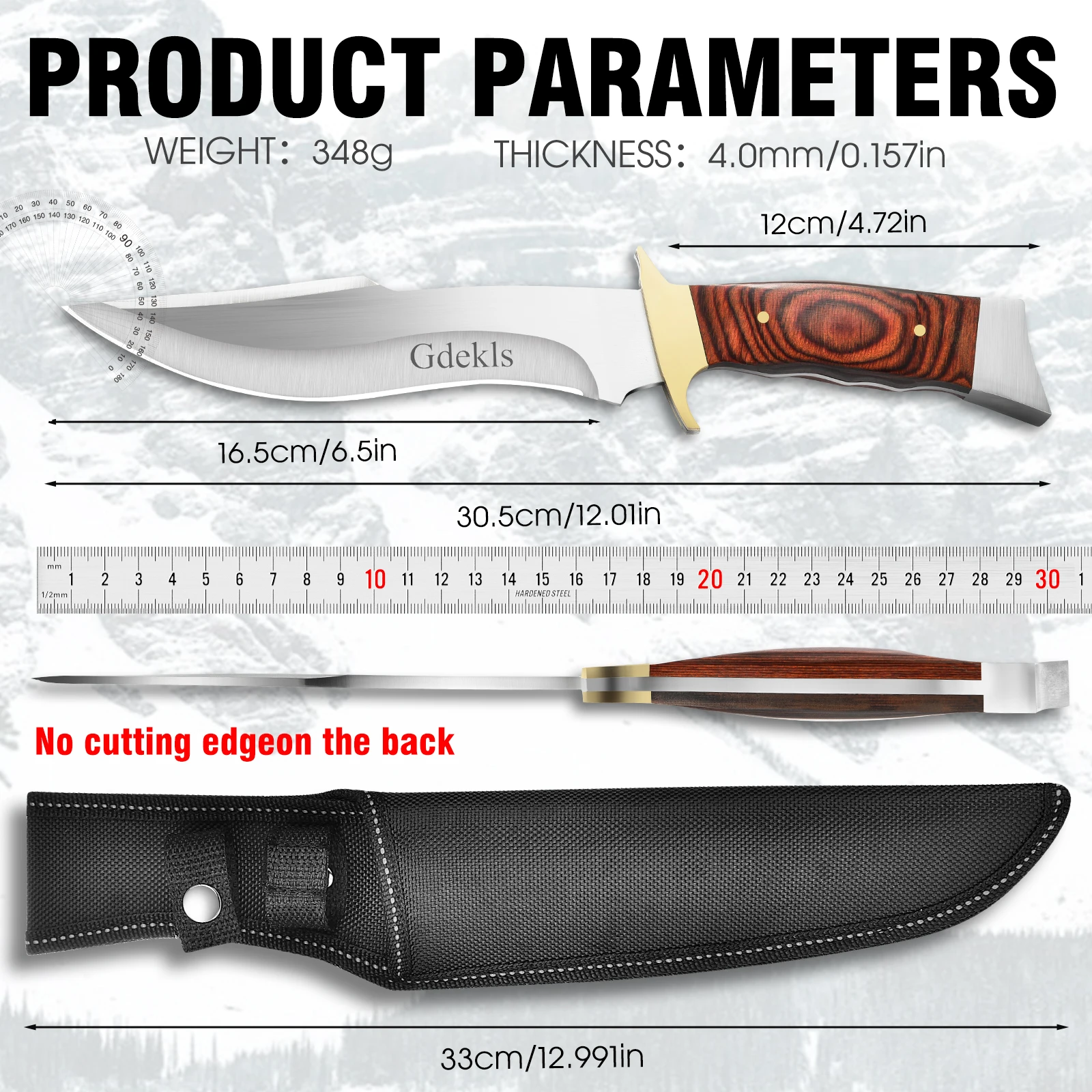 1 Knife, High-Quality Outdoor Knife, Fixed Blade, Straight Knife, Kitchen Multipurpose Knife, High Hardness Portable Knife