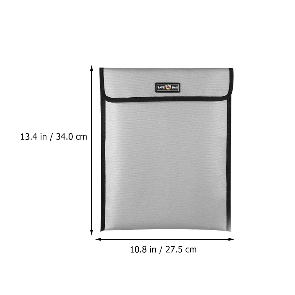 1pc Fireproof File Bag 1000°C High Temperature Resistant Waterproof Document Pouch For Office Home Security Storage Silicone