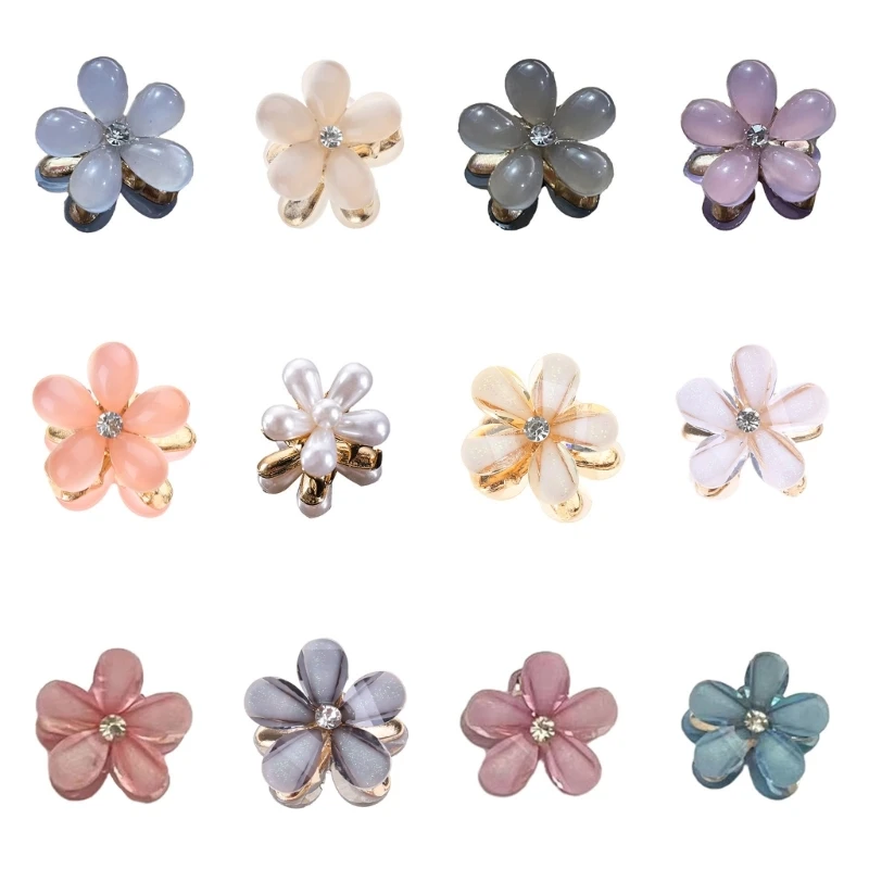 Hair Claw Clip for Women Mini Flower Clip Hair Banana Clip Jaw Clamp Flowerknot Hair Barrettes Female Hair Decor Jewelry