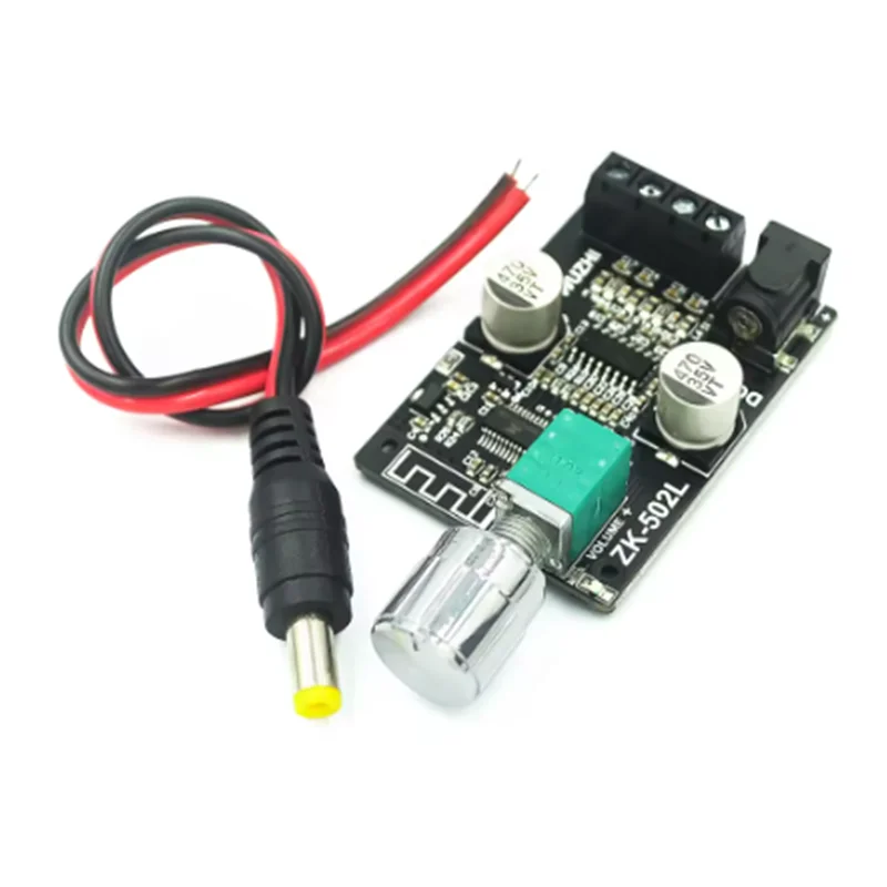ZK-502L MINI Bluetooth 5.0 DC 5-24V Wireless Audio Digital Power amplifier Stereo board 50Wx2 Bluetooth Amp Amplificador