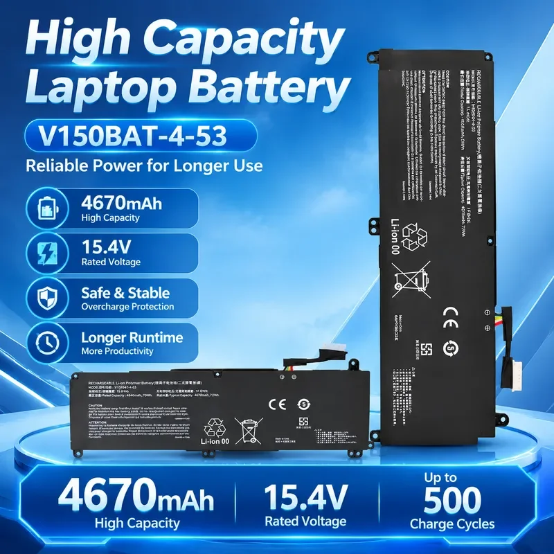 V150BAT-4-53 Laptop Battery For Seven Rainbows Hidden Star P15 P16 Mechanic S15C PNK PNJ NKV155P