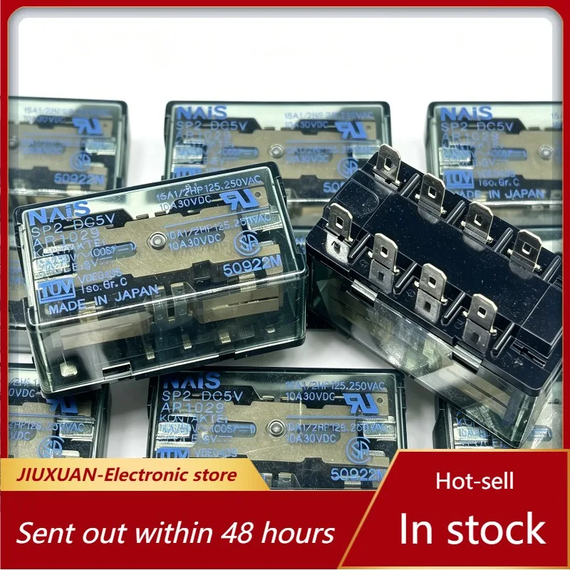 New 1pcs/lot NAIS SP2-DC5V AR1029 5VDC 8Pin 10A 250VAC High Quality Power Relay For Automation Equipment
