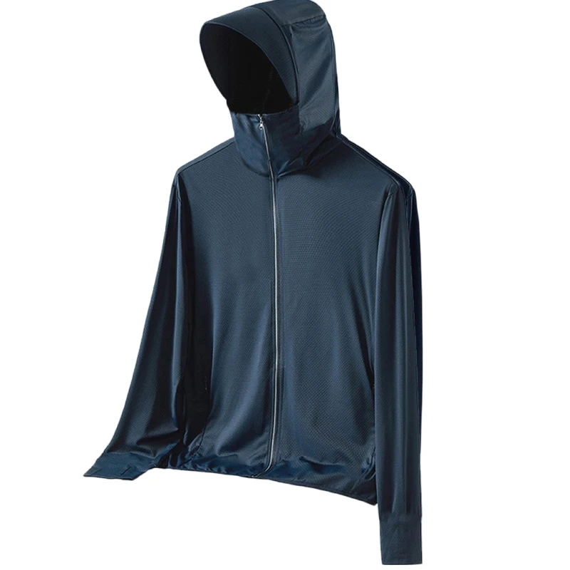 

Men's Summer Lightweight Outdoor Ice Silk UV Protection Clothing UPF50+ Skin Outerwear Windbreaker Faionable Sun Protection