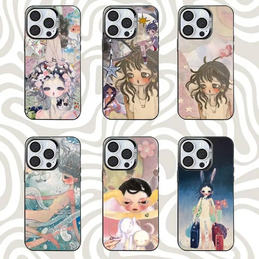 

A-Aya-as T-Takanos Painting-gs Phone Case For iPhone 16,15,14,13,12,11,Mini,Pro,SE,MAX Black Matte Shockproof Cover
