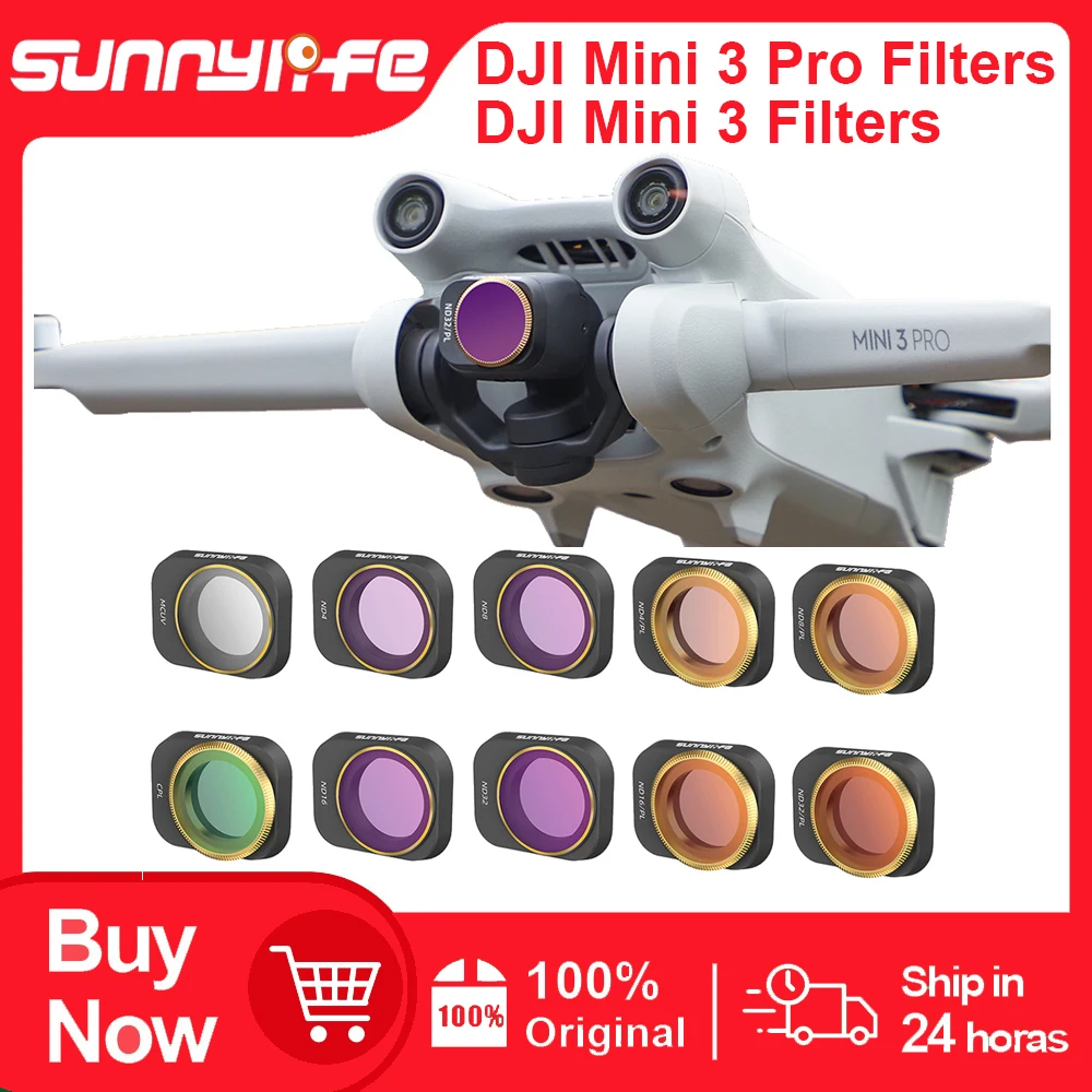 Sunnylife Obiektyw do DJI Mini 3 Pro Filtry ND CPL 4/8/16/32 /64 Drone Gimbal Film Szkło do DJI Mini 3 Filtr Akcesoria do aparatu