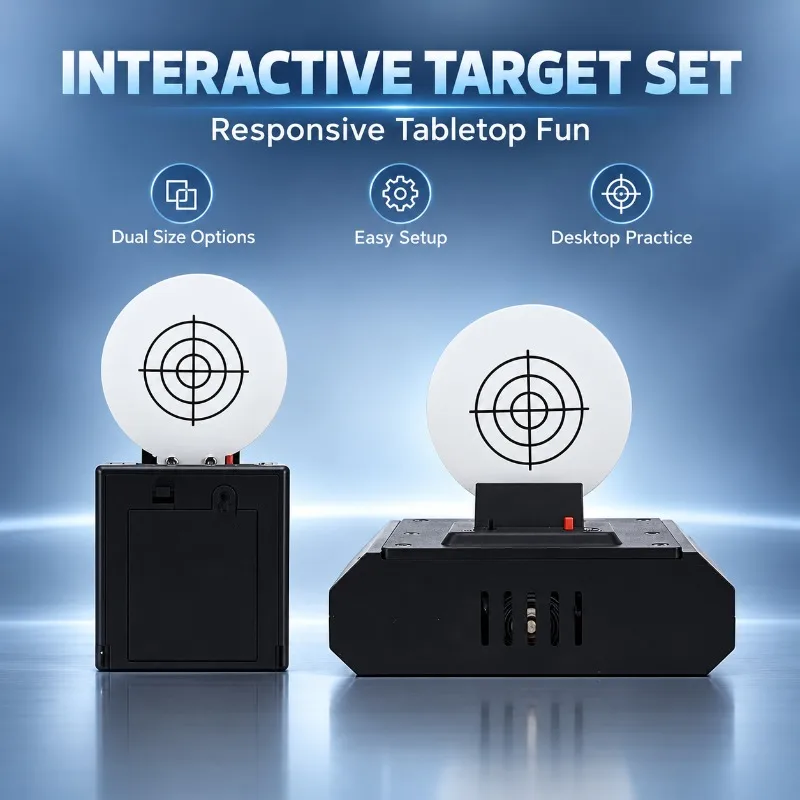 Round Bullseye Sensing Game Target AA Battery Supply Portable Leisure Hobby Practice Accessory