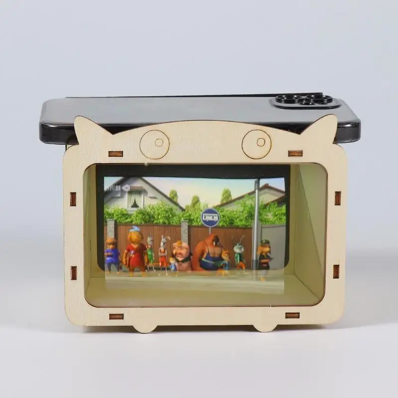 1Set DIY Holographic Display 3D Hologram Projector For Mobile Phone Home Cinema Advertising Display Exhibition Science Education