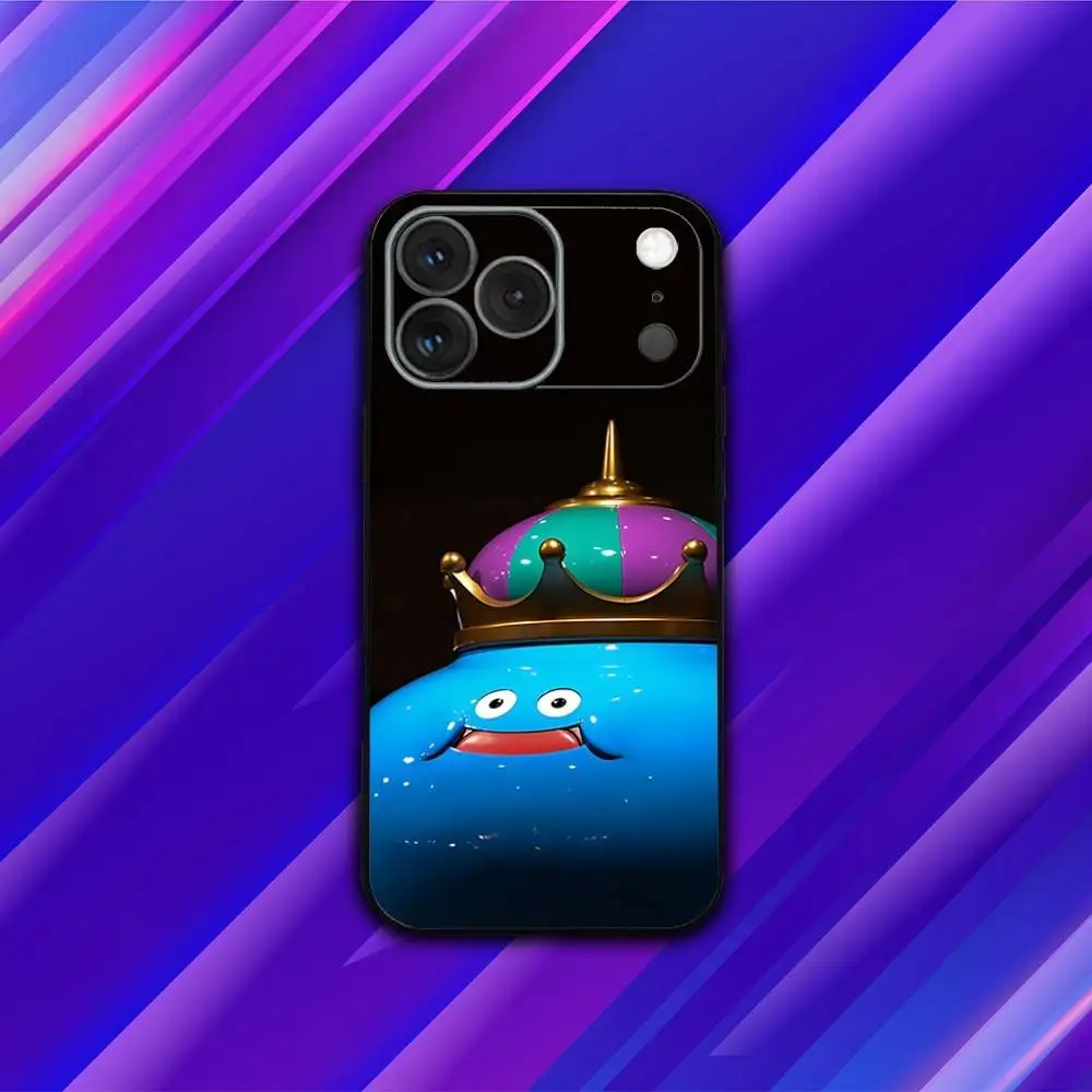 حافظة هاتف D-Dragon Slime Q-Quest لهاتف iPhone 17,16,15,14,13,12,11,Pro,Max,Plus,X,XS,SE4,E,Mini,Soft Black Case