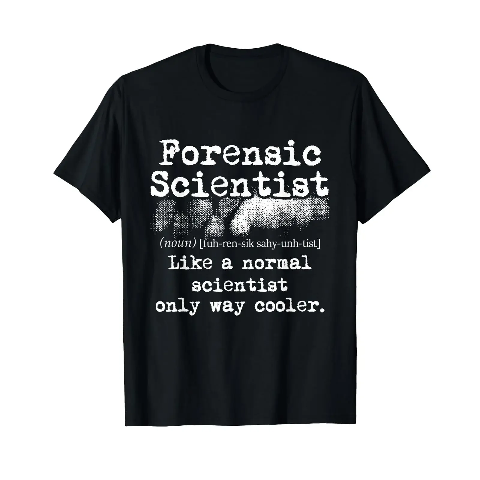Camiseta con definición de científico forense, técnico de evidencia forense, pequeña, vintage, lavada, versátil, ropa de diseñador