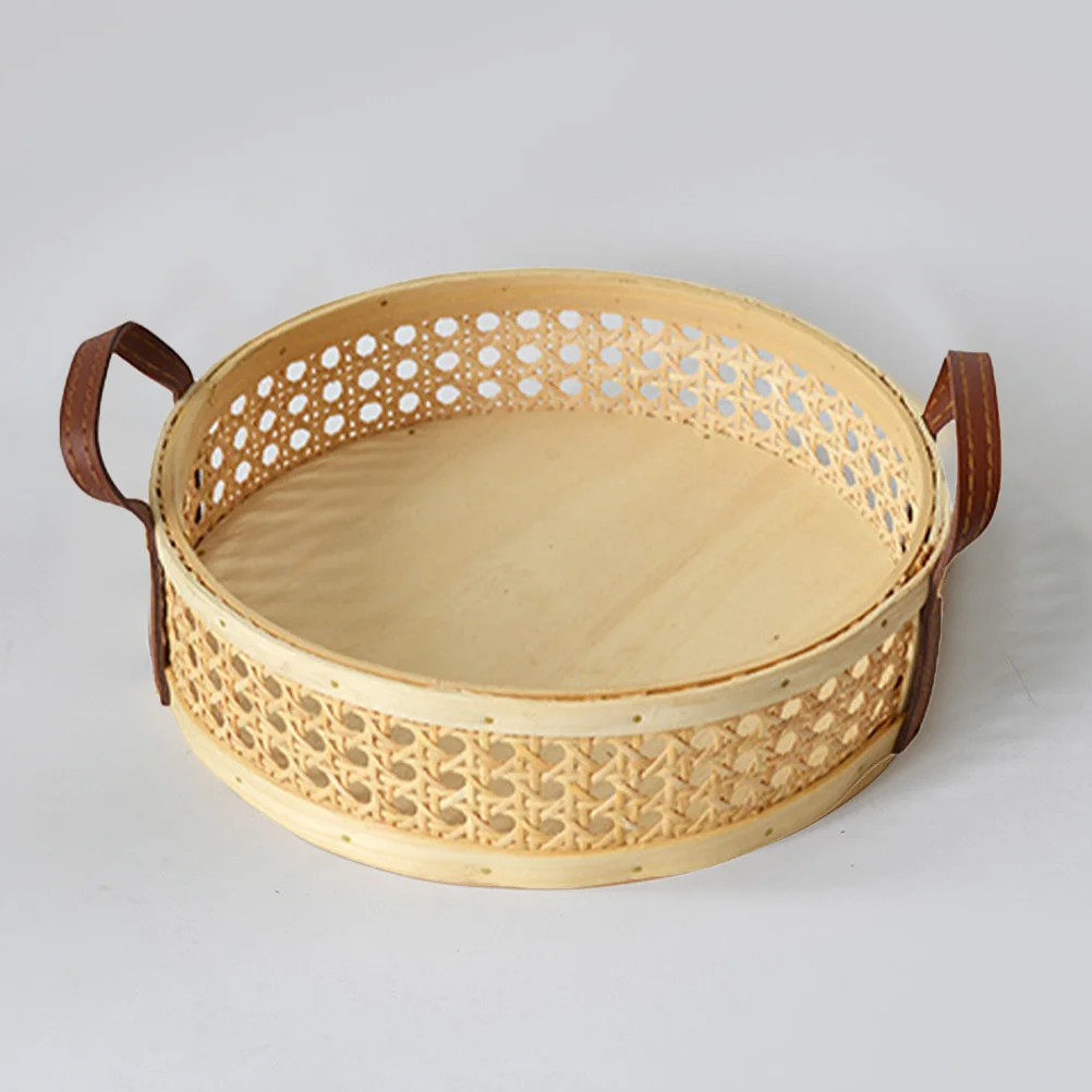 Desktop Rattan Basket Storage Baskets Fruit Containers Bamboo Candy Food Serving