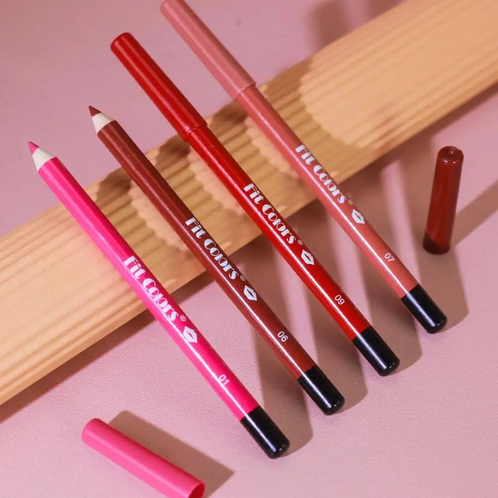 ชุดดินสอเขียนขอบปากเนื้อแมท 12 สีใหม่ กันน้ำ สีแดงกุหลาบ ติดทนนาน แต่งหน้าสีชมพู ดินสอเขียนขอบปากสีสวย ลิปสติกเซ็กซี่ L2S5