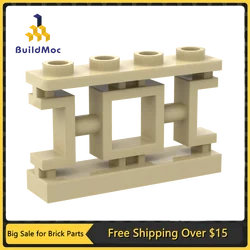 10Pcs MOC Parts 32932 Fence 1 x 4 x 2 Asian Lattice Compatible Bricks DIY Assmble Building Blocks Particle Kid Puzzle Toy Gift