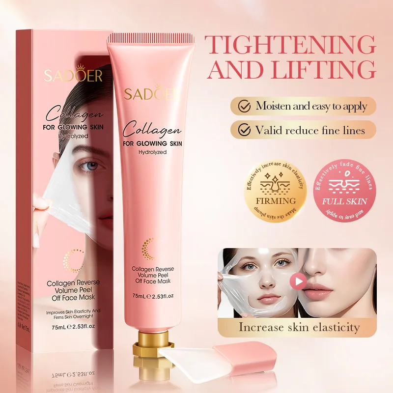 SADOER Collagen Peeling Masks Anti Aging Tearing Facial Mask Anti Wrinkle Removal Blackhead Moisturizing Face Mask Skin Care