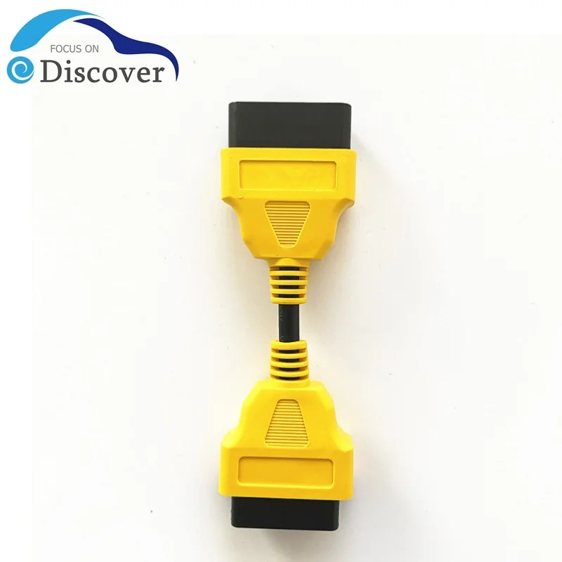 For ELM327 OBD2 16Pin Extension Cable adapter 13cm 16 Pin Male to Female OBD II OBD2 yellow Extension Cable Connector