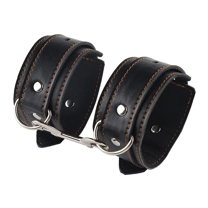 Adjustable Leather Collar BDSM Sex Toys Kit with Anal Hook Metal Butt Plug for Couple Bondage Flirt Adult Games view 2