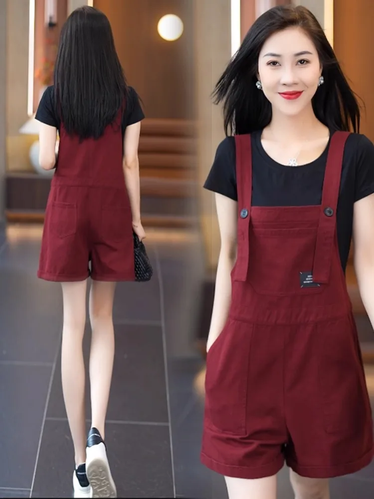 

Новые летние женские джинсовые комбинезоны, свободные маленькие размеры, модная молодежная рабочая одежда, цельные брюки с высокой талией и широкими штанинами
