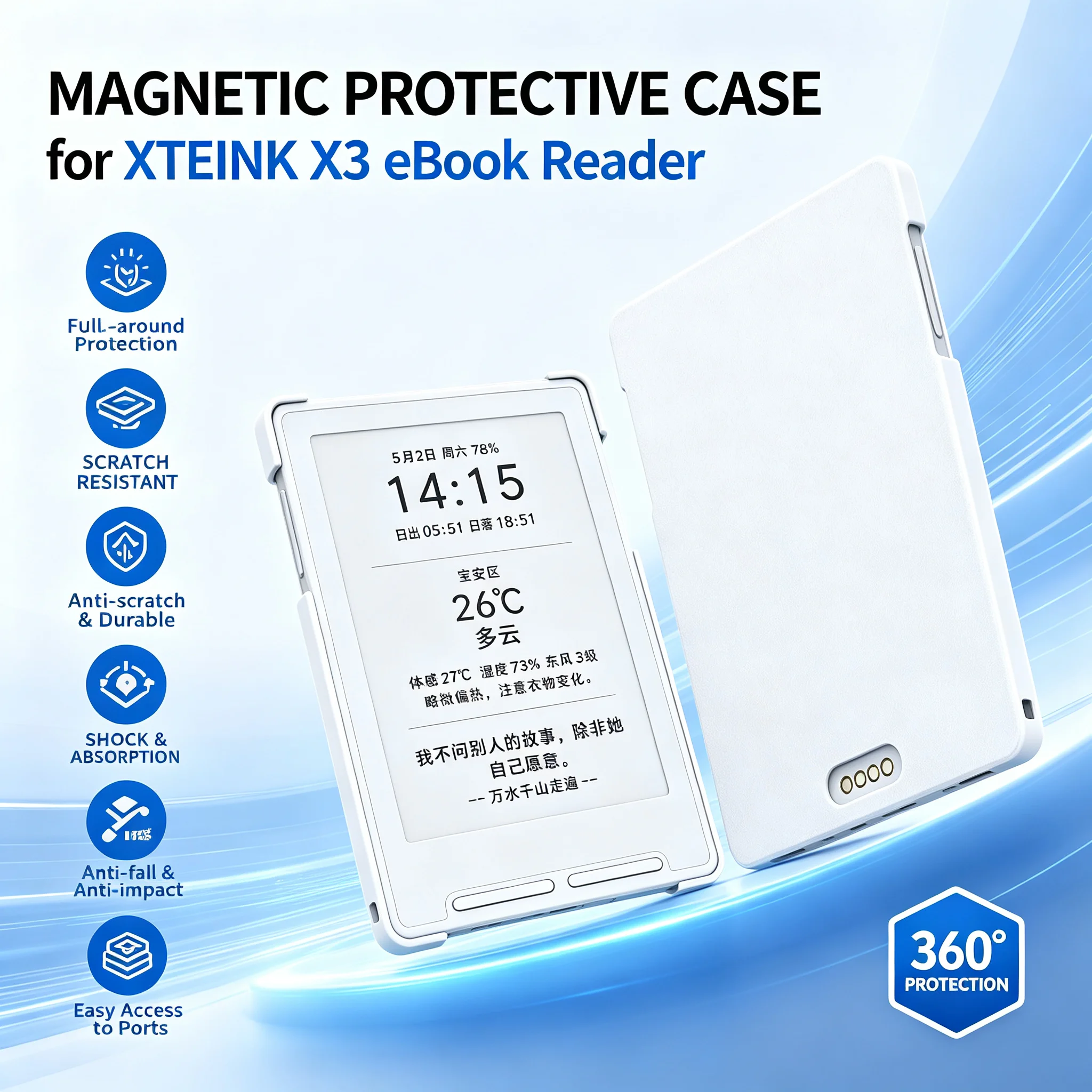 3D Printing Ebook - For XTEINK X3 EBook Reader Magnetic