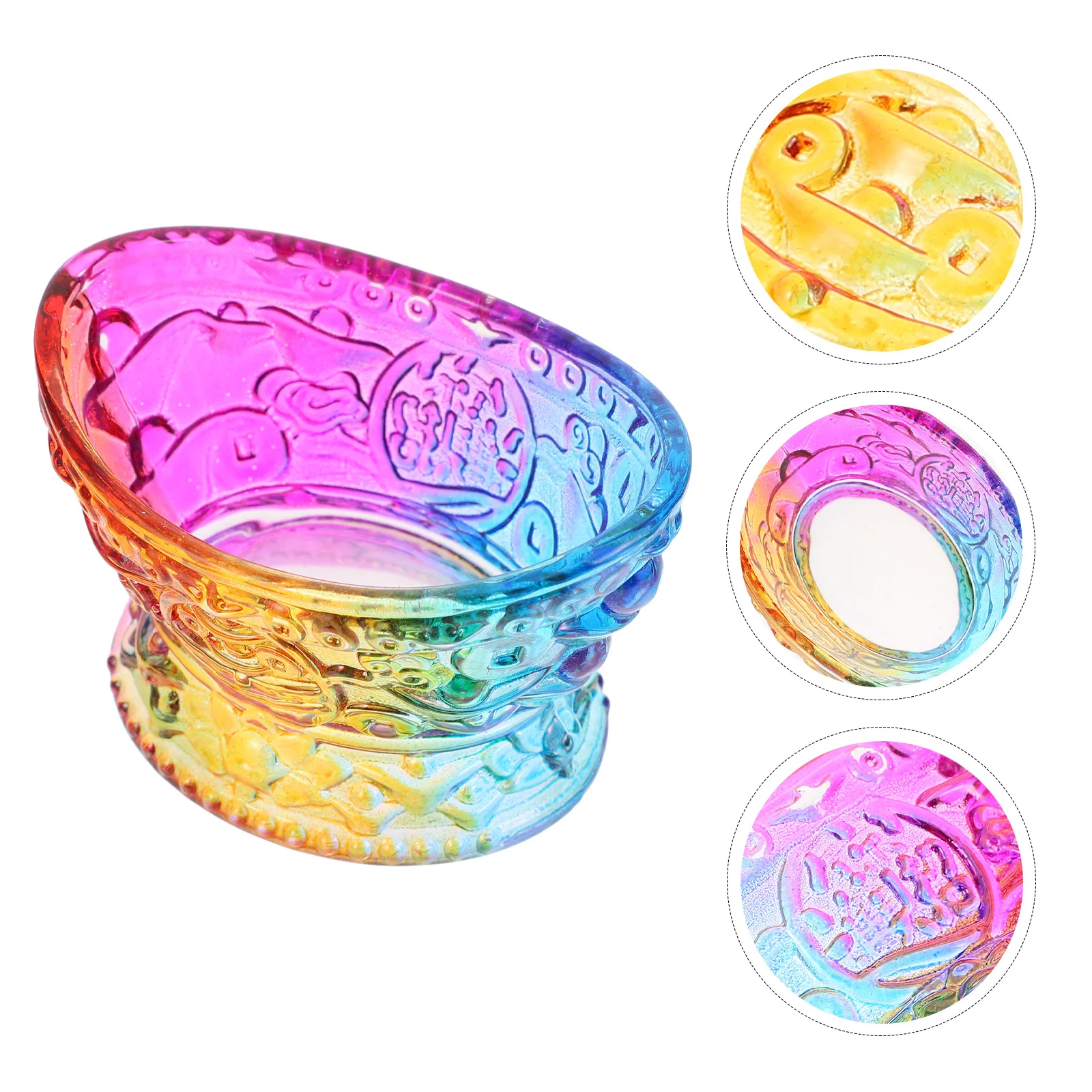 

Butter Lamp Votive Holders Creative Stick Glass Temple Buddhism Storage Stand Oil Rack