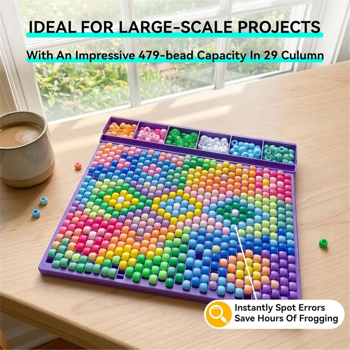 Pattern Bead Planning Tray for 6x9mm Beads Kandi Bead Making Board