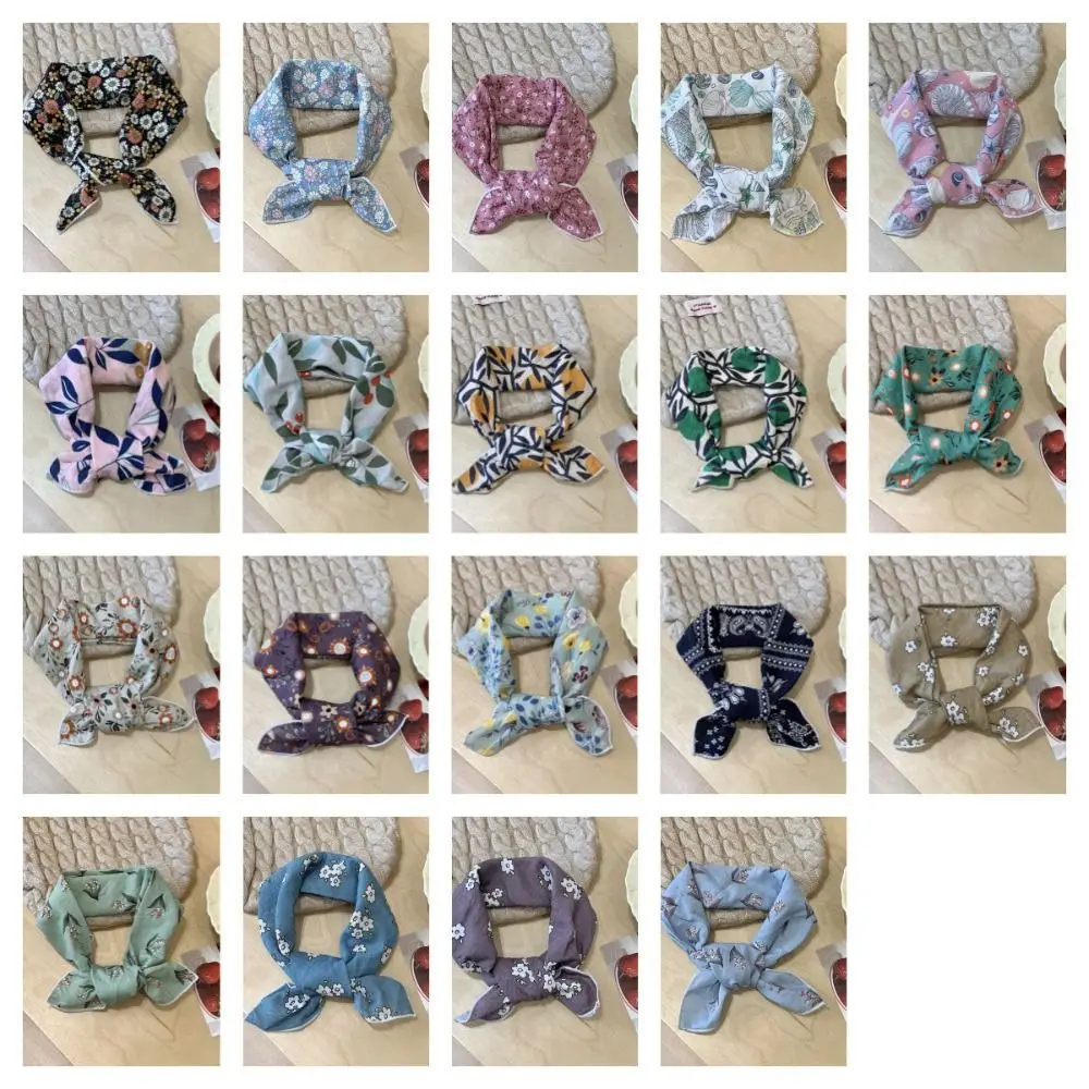 자외선 차단제 작은 사각형 스카프 헤어 밴드 Neckerchief Headscarf 의류 액세서리 한국 스타일 꽃 프린트 스카프 숙녀