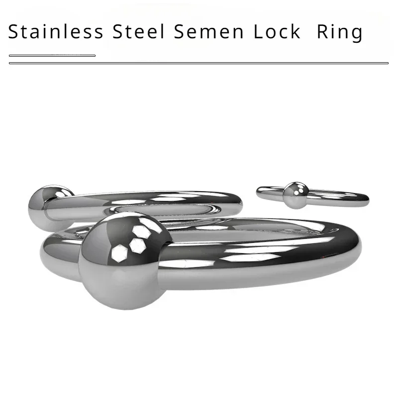 SexyToy Metal ColorRound Cockring Male Chastity Device StainlessSteel Penis Plug Dick  Ring Bondage Belt Customizable Delay loop view 2